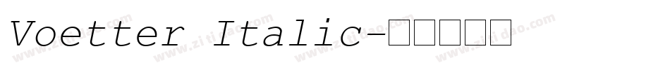 Voetter Italic字体转换